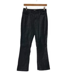 Paige Claudine Black Velvet Flare Pants Ankle Women's 28 High Waisted